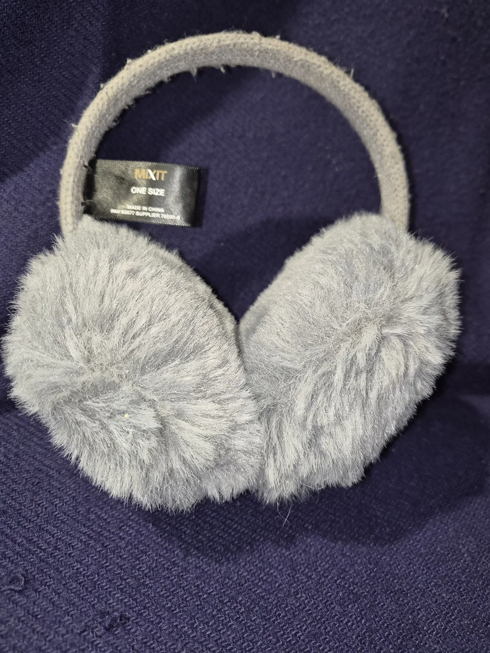 MixIt Grey Faux Fur Earmuffs - Soft Winter Ear Warmers